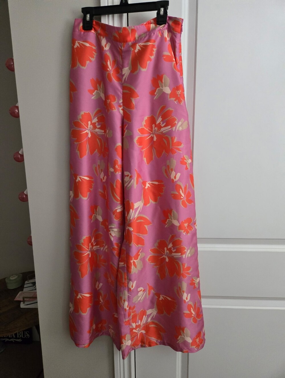 ANTONIO MELANI Pink And Orange Floral Pant In  Blooming Mandarin. Size 2 NWT